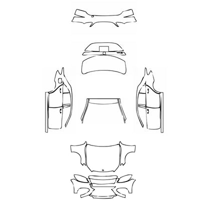 Pre-Cut PPF Mercedes-Benz C Class Sedan Base Extended Wheelbase 2015 - PPF-Kits