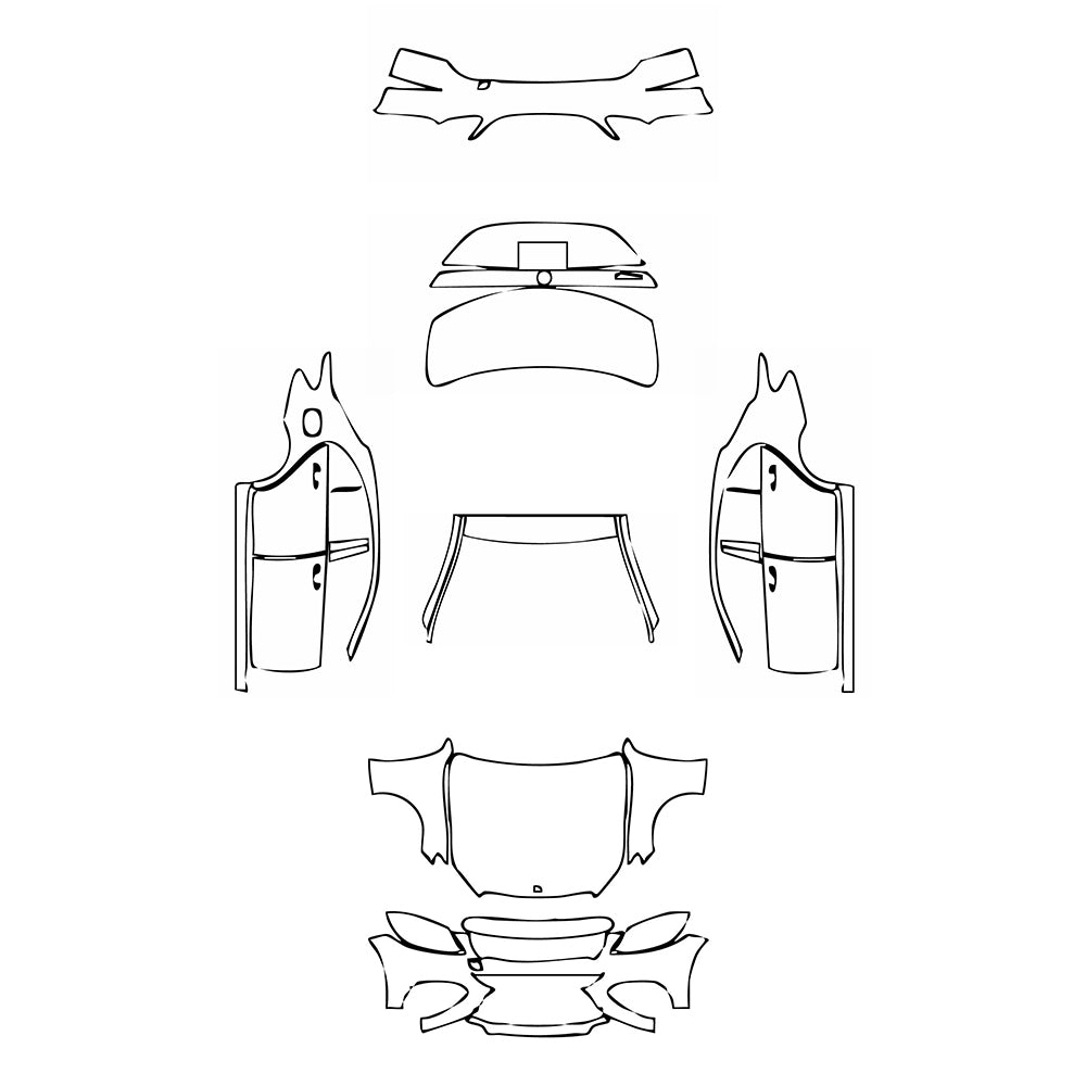 Pre-Cut PPF Mercedes-Benz C Class Sedan Base Standard Wheelbase 2016 - PPF-Kits