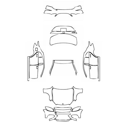 Pre-Cut PPF Mercedes-Benz C Class Sedan Base Standard Wheelbase 2016 - PPF-Kits