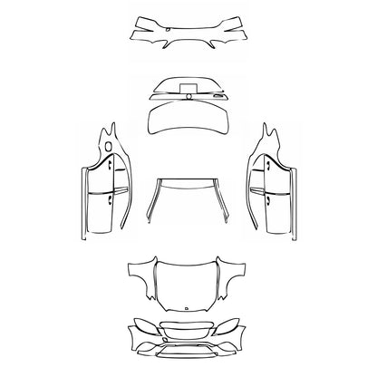Pre-Cut PPF Mercedes-Benz C Class Sedan Base Standard Wheelbase 2020 - PPF-Kits