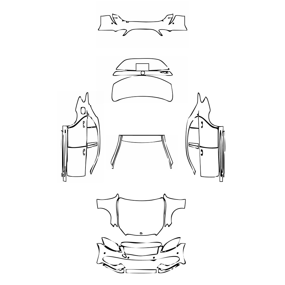 Pre-Cut PPF Mercedes-Benz C Class Sedan Sport Extended Wheelbase 2018 - PPF-Kits