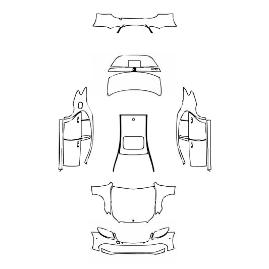 Pre-Cut PPF Mercedes-Benz E Class Sedan Luxury Standard Wheelbase 2018 - PPF-Kits