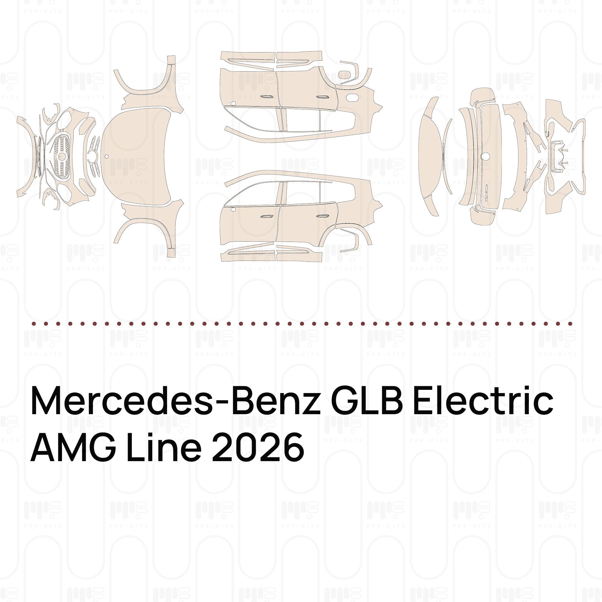 Pre-Cut Paint Protection Film PPF for Mercedes-Benz GLB Electric AMG ...
