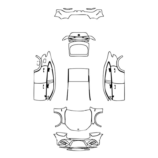 Pre-Cut PPF Mercedes-Benz GLC Coupe AMG GLC43 2025 - PPF-Kits