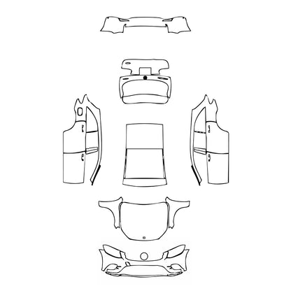 Pre-Cut PPF Mercedes-Benz GLC SUV Extended Wheelbase (GLC L) AMG Line 2018 - PPF-Kits