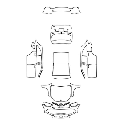 Pre-Cut PPF Mercedes-Benz GLC SUV Extended Wheelbase (GLC L) AMG Line 2021 - PPF-Kits
