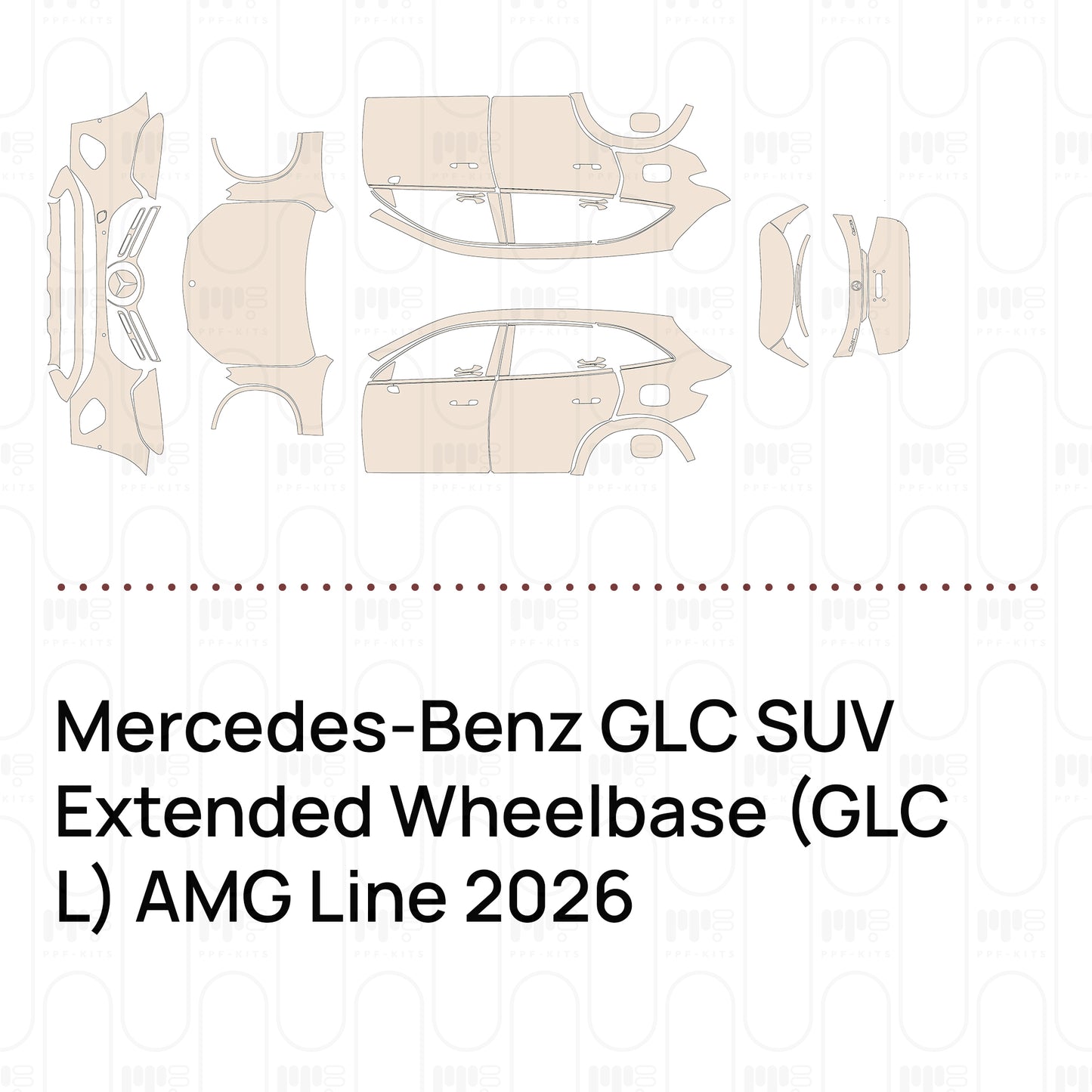 PPF precortado Mercedes-Benz GLC SUV Extended Wheelbase (GLC L) AMG Line 2026