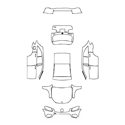 Pre-Cut PPF Mercedes-Benz GLC SUV Extended Wheelbase (GLC L) Base 2018 - PPF-Kits