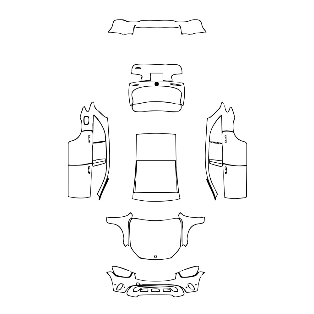 Pre-Cut PPF Mercedes-Benz GLC SUV Extended Wheelbase (GLC L) Base 2021 - PPF-Kits