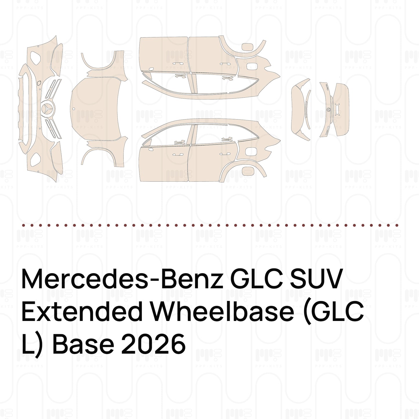 Pre-Cut PPF Mercedes-Benz GLC SUV Extended Wheelbase (GLC L) Base 2026