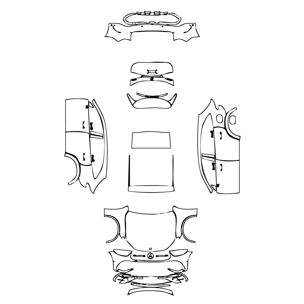 Pre-Cut PPF Mercedes-Benz GLC SUV Standard Wheelbase (GLC) AMG Line 2025 - PPF-Kits