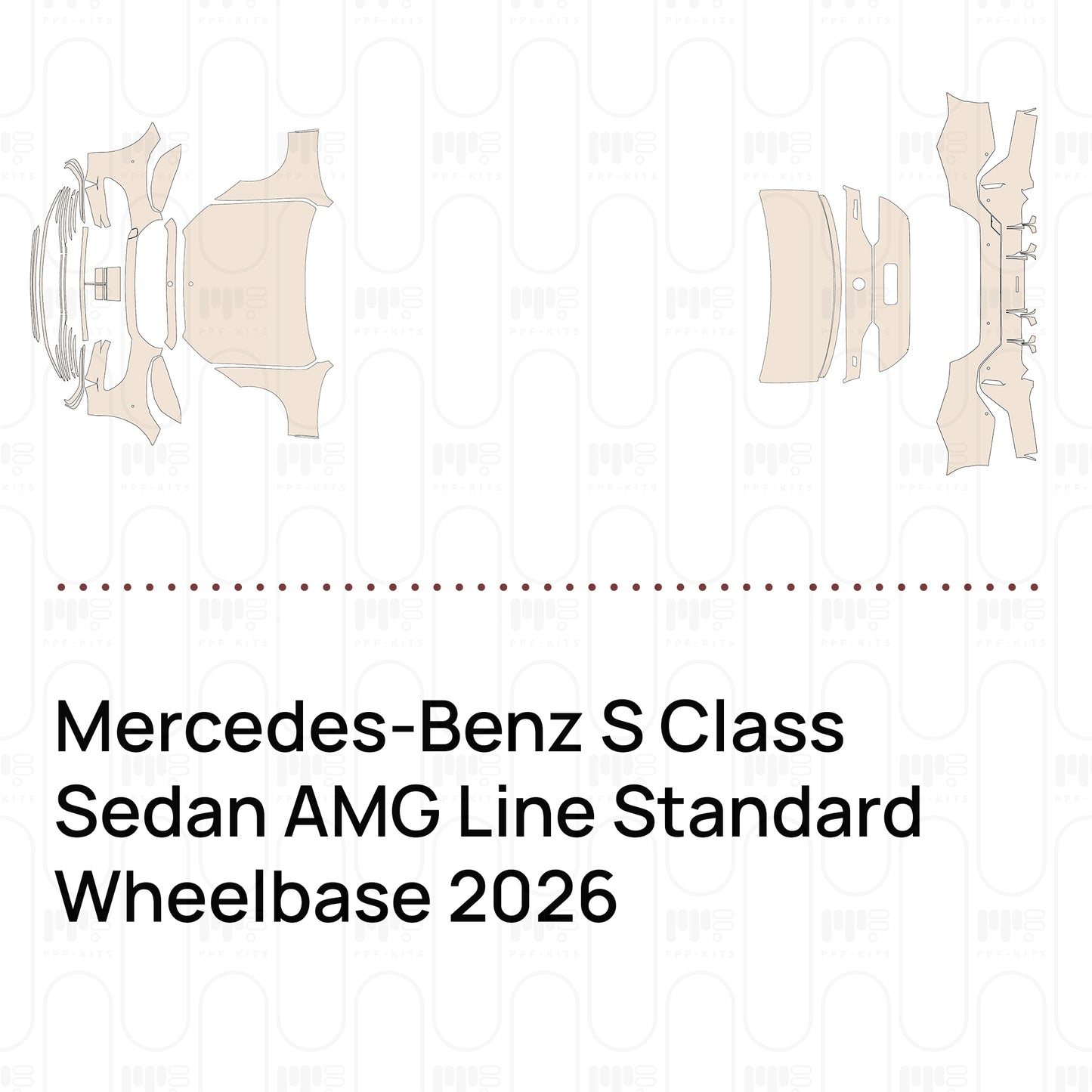 PPF precortado Mercedes-Benz S Class Sedan AMG Line Standard Wheelbase 2026
