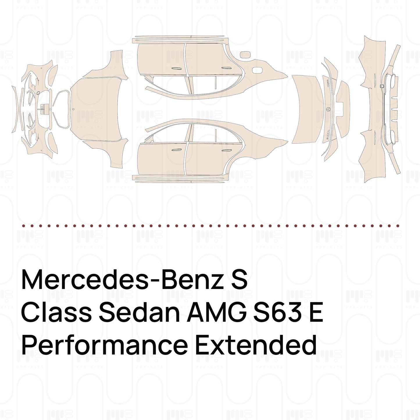 PPF precortado Mercedes-Benz S Class Sedan AMG S63 E Performance Extended Wheelbase 2026