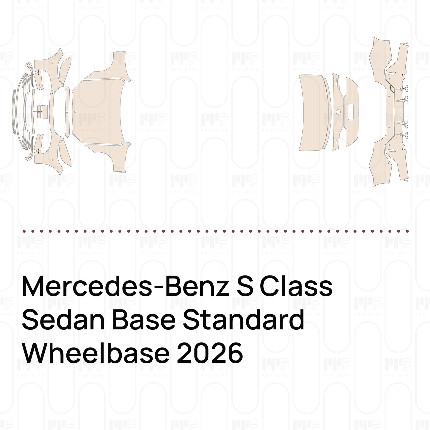 PPF precortado Mercedes-Benz S Class Sedan Base Standard Wheelbase 2026