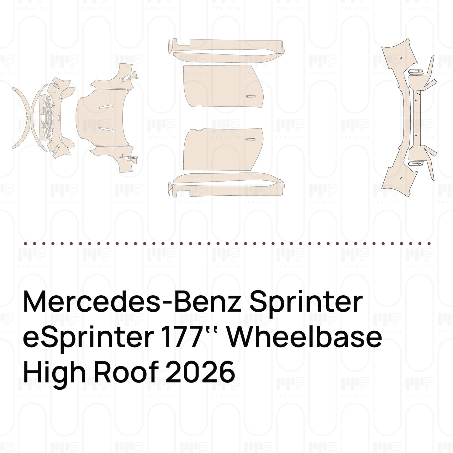 PPF precortado Mercedes-Benz Sprinter eSprinter 177'' Wheelbase High Roof 2026