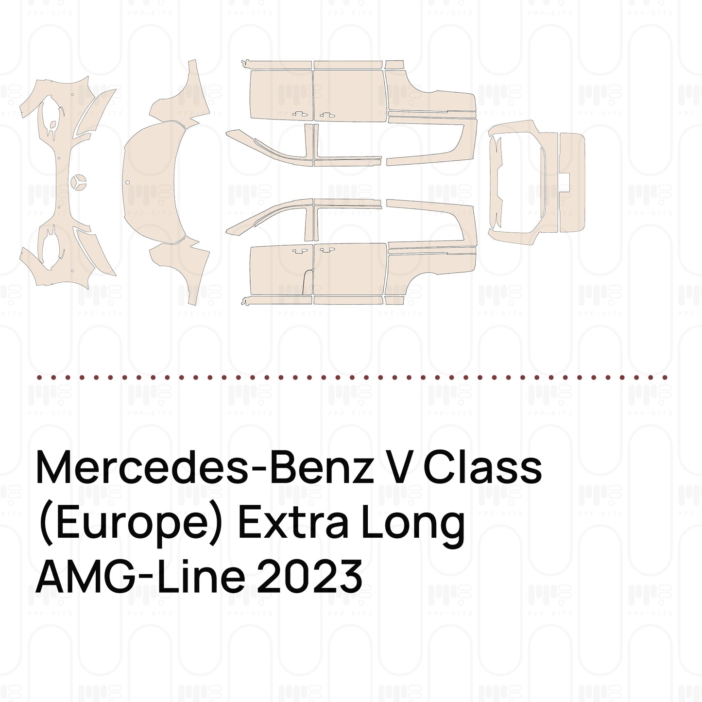 PPF precortado Mercedes-Benz V Class (Europe) Extra Long AMG-Line 2023