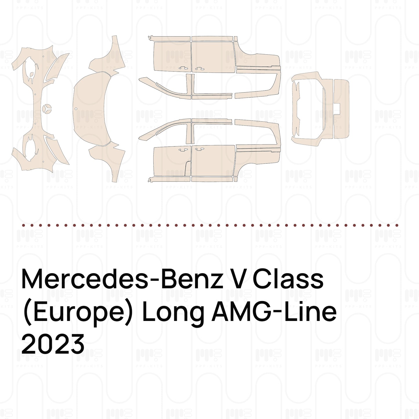PPF precortado Mercedes-Benz V Class (Europe) Long AMG-Line 2023