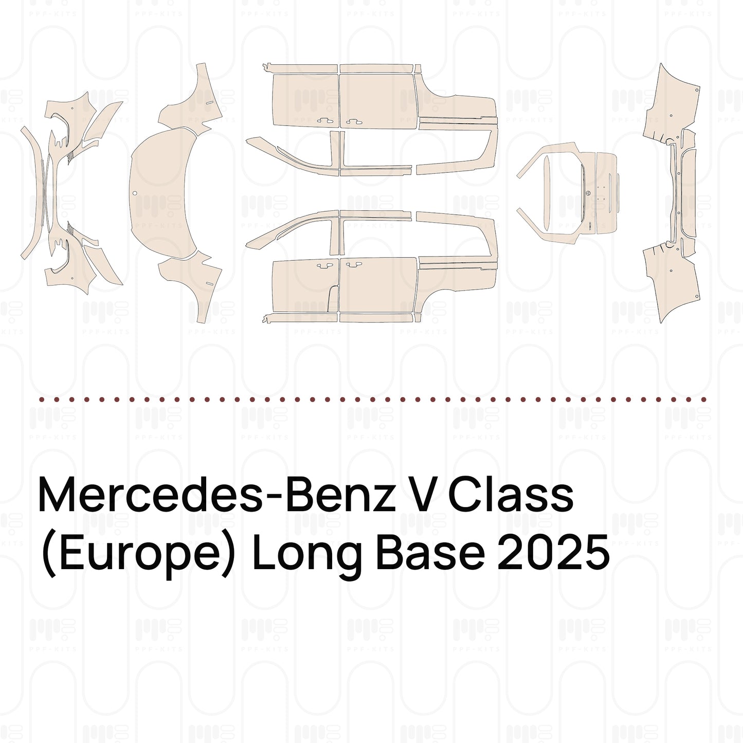 PPF precortado Mercedes-Benz V Class (Europe) Long Base 2025