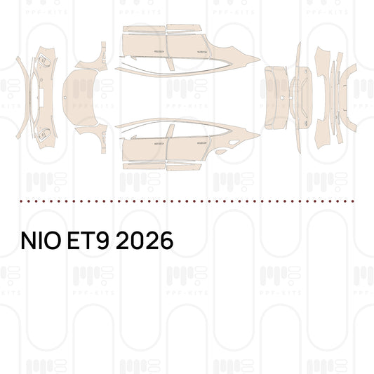 NIO ET9 2026 – Lámina de protección PPF precortada