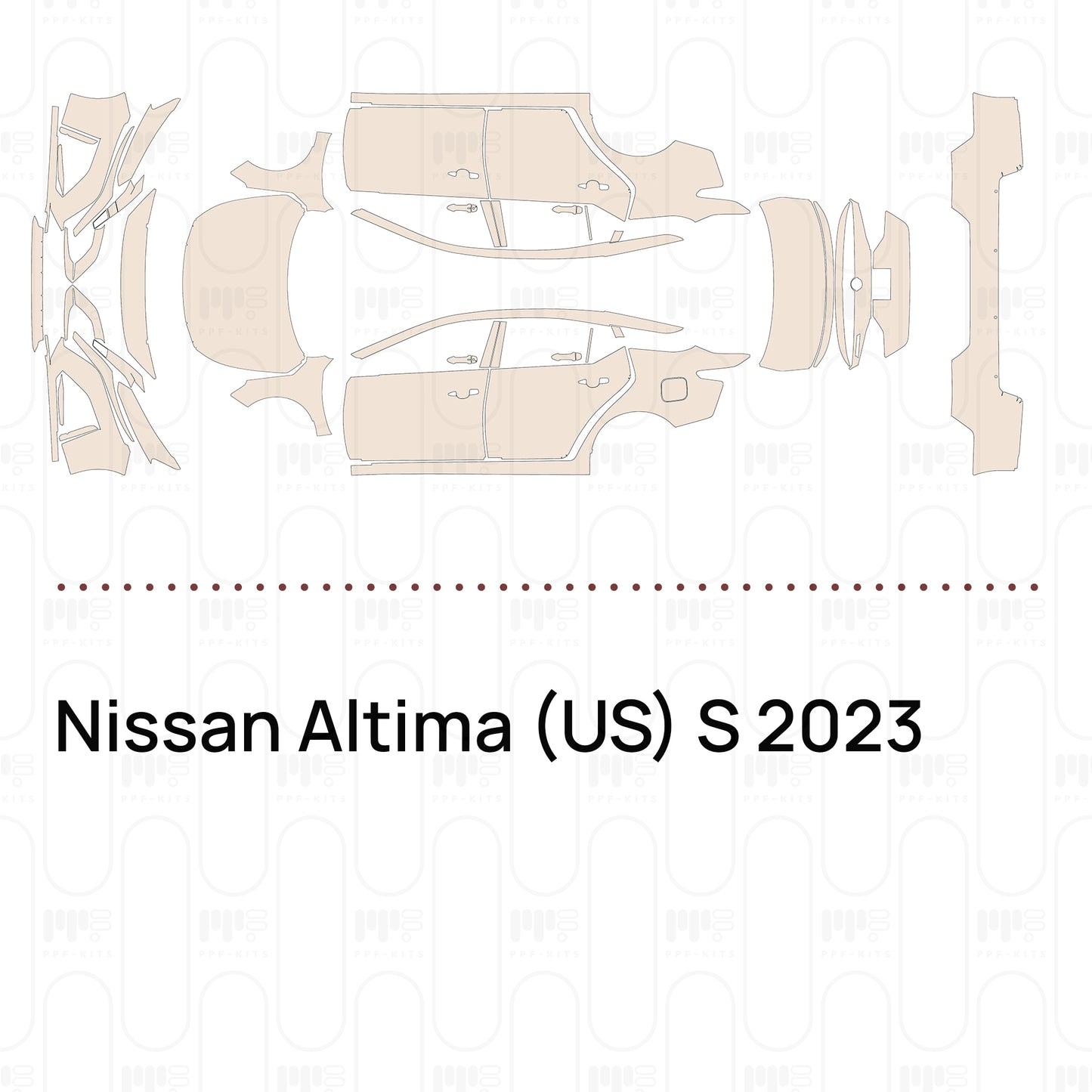 Pre-Cut PPF Nissan Altima (US) S 2023