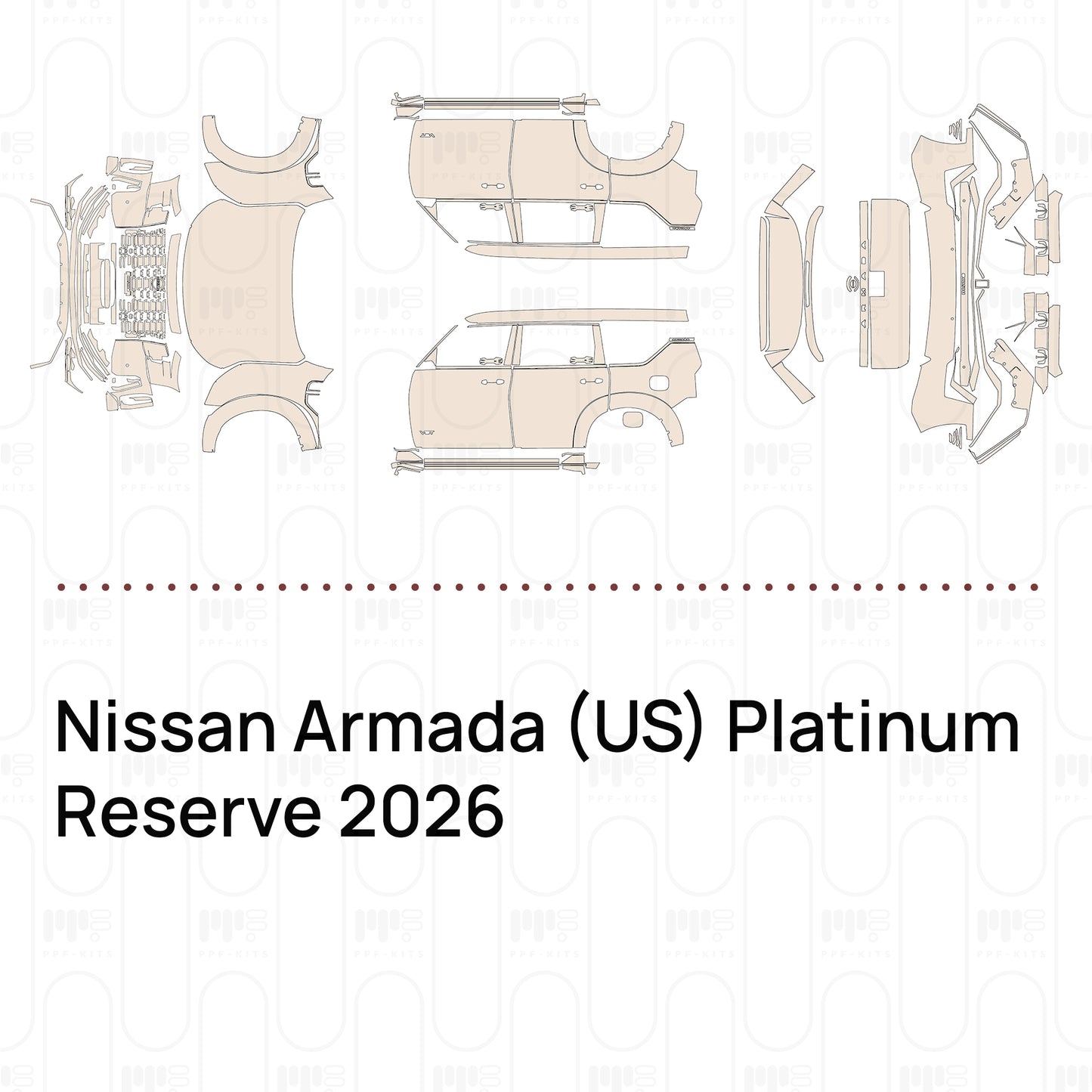 PPF precortado Nissan Armada (US) Platinum Reserve 2026