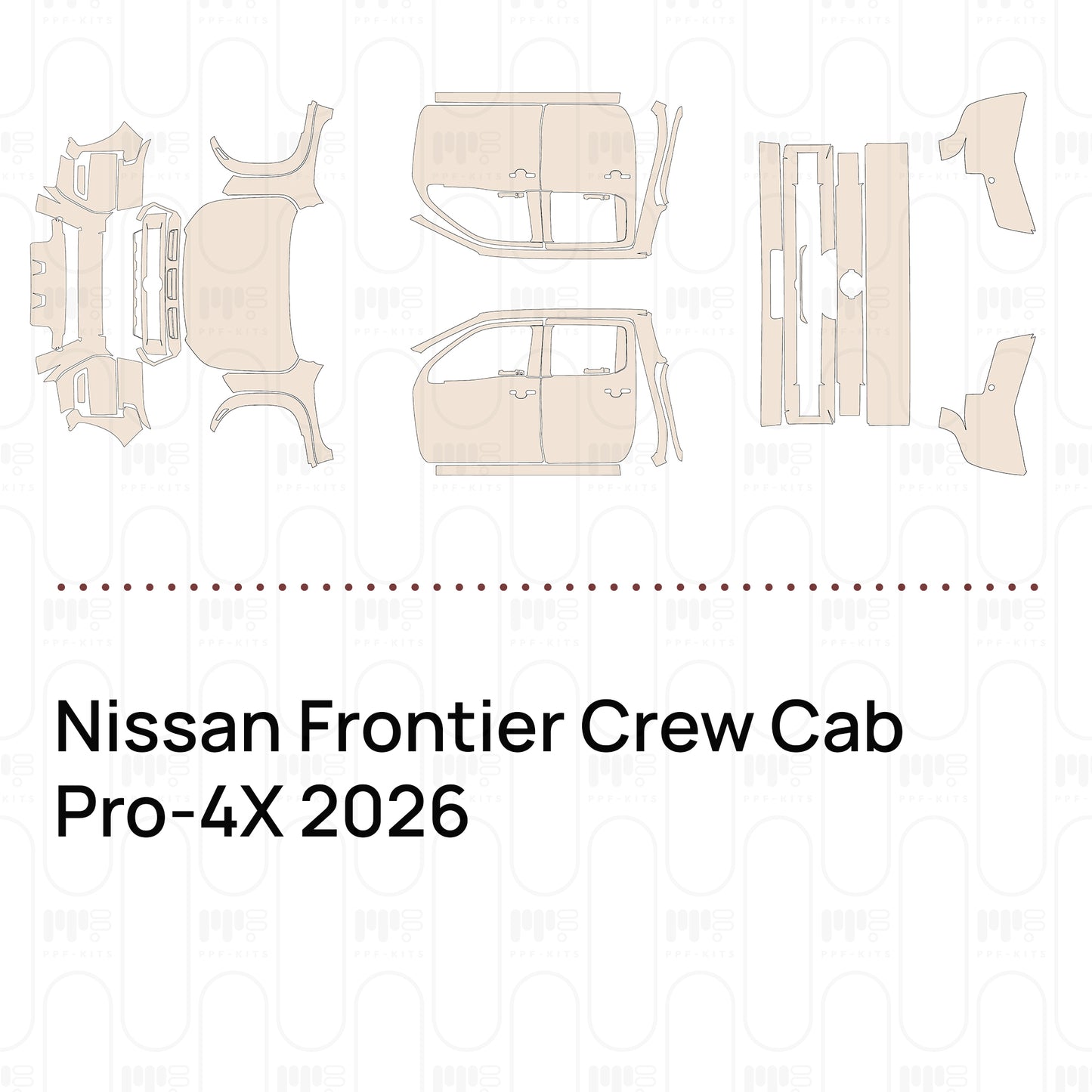 Pre-Cut PPF Nissan Frontier Crew Cab Pro-4X 2026
