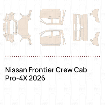 Pre-Cut PPF Nissan Frontier Crew Cab Pro-4X 2026