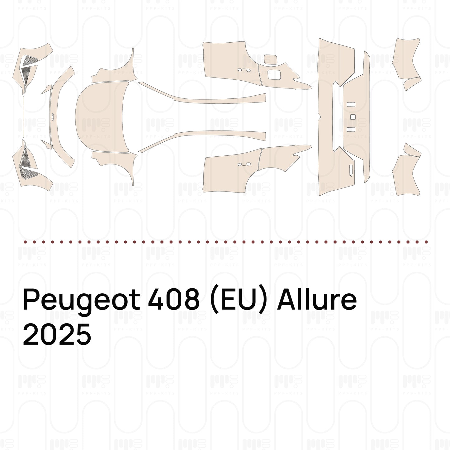 PPF precortado Peugeot 408 (EU) Allure 2025