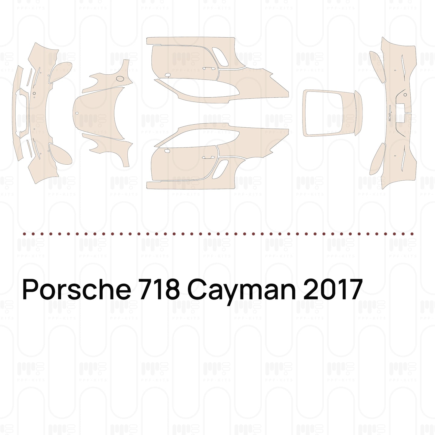 Pre-Cut PPF Porsche 718 Cayman 2017
