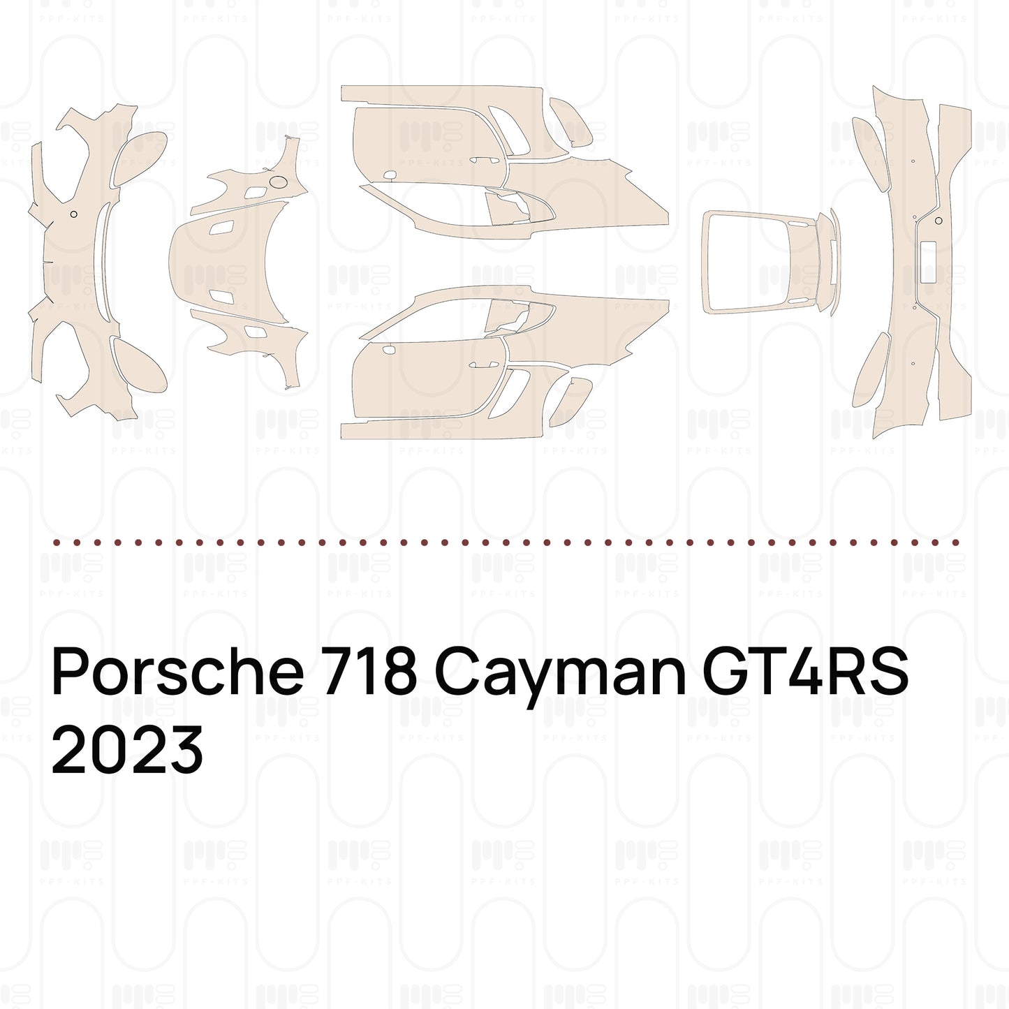 PPF precortado Porsche 718 Cayman GT4RS 2023
