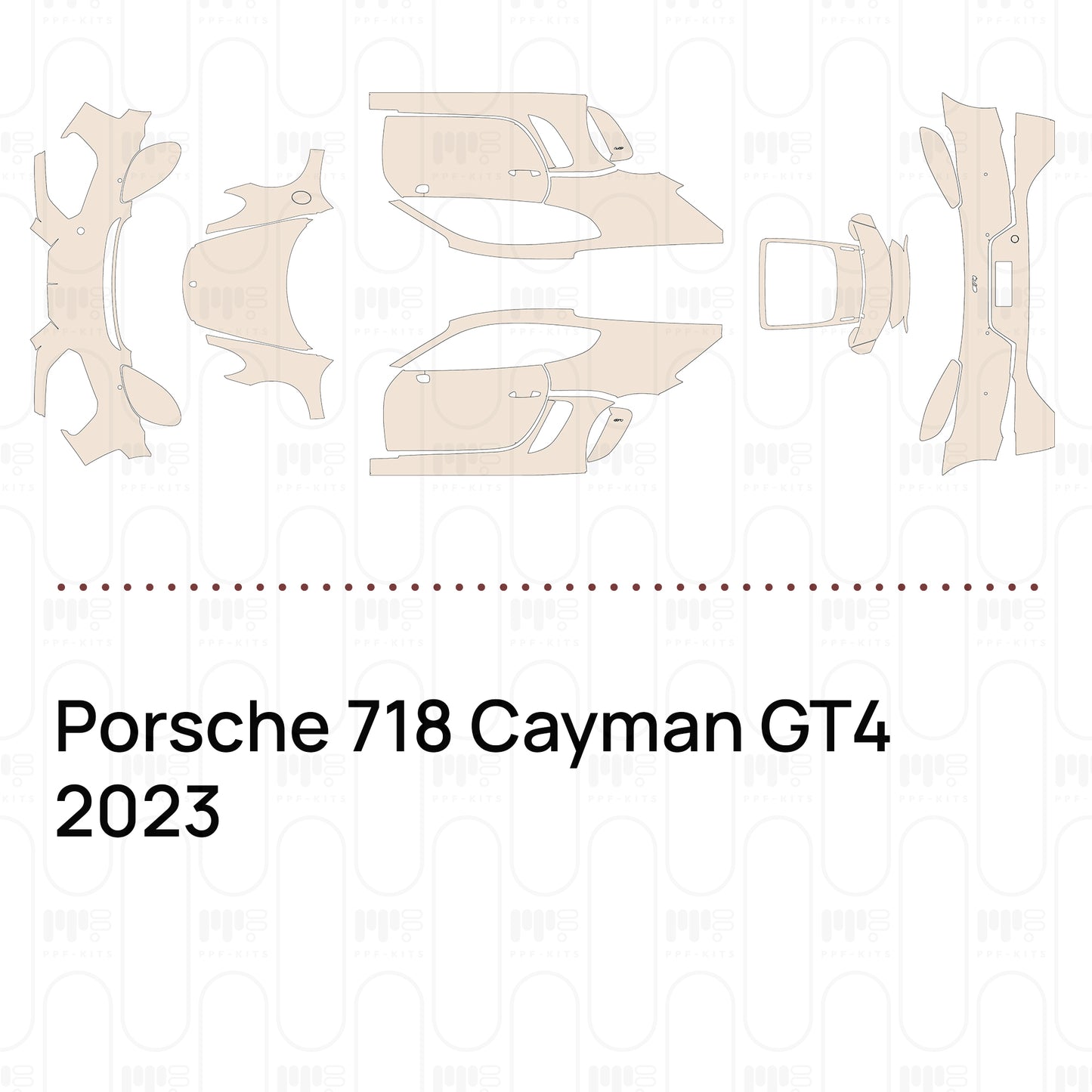 Pre-Cut PPF Porsche 718 Cayman GT4 2023
