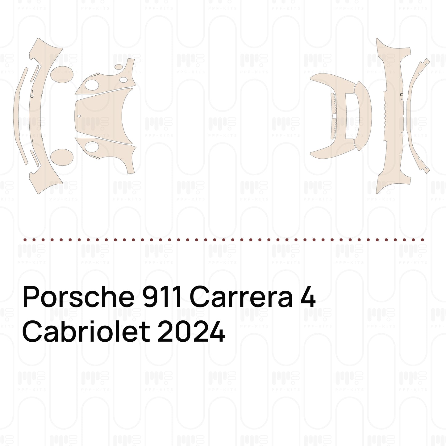 Pre-Cut PPF Porsche 911 Carrera 4 Cabriolet 2024
