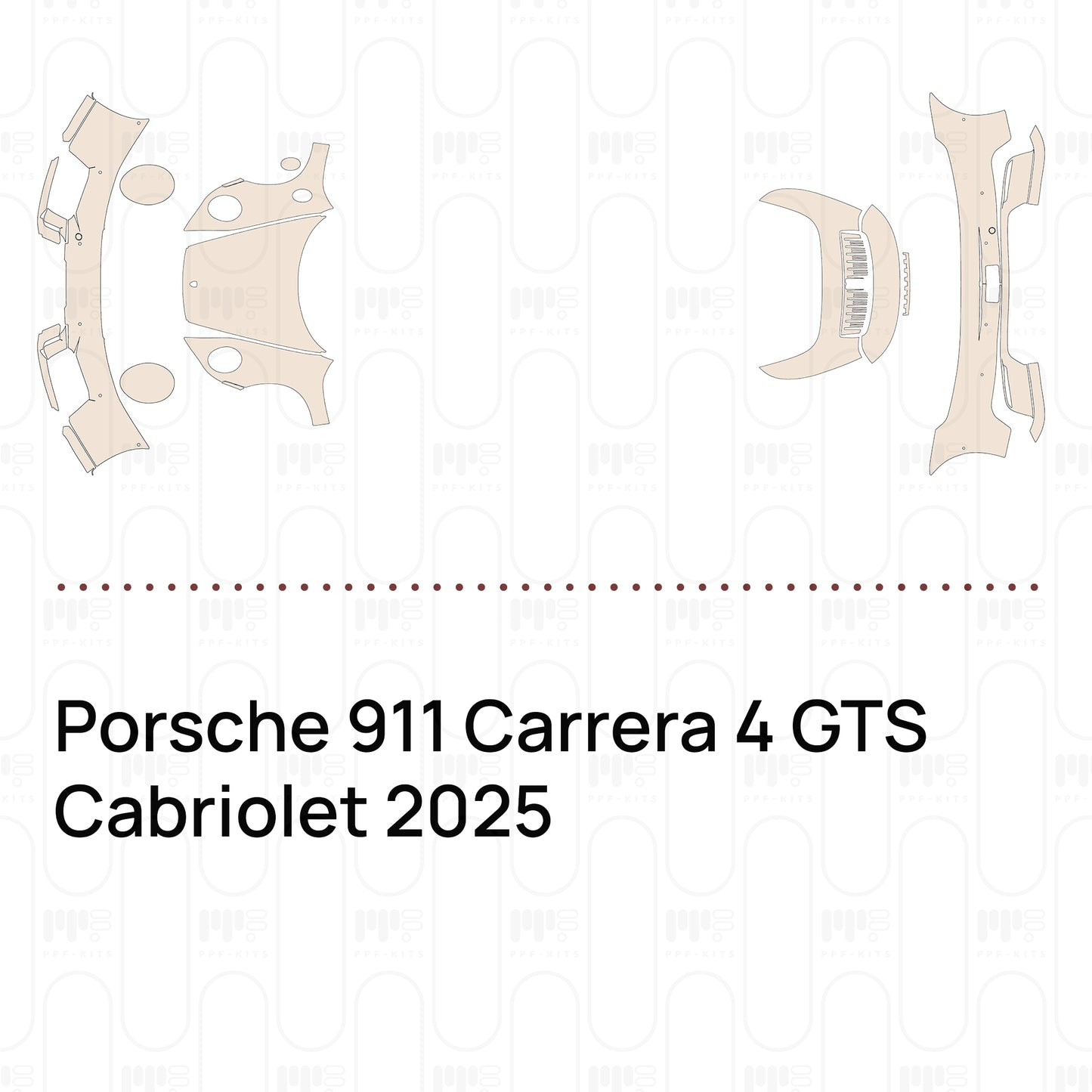 Pre-Cut PPF Porsche 911 Carrera 4 GTS Cabriolet 2025