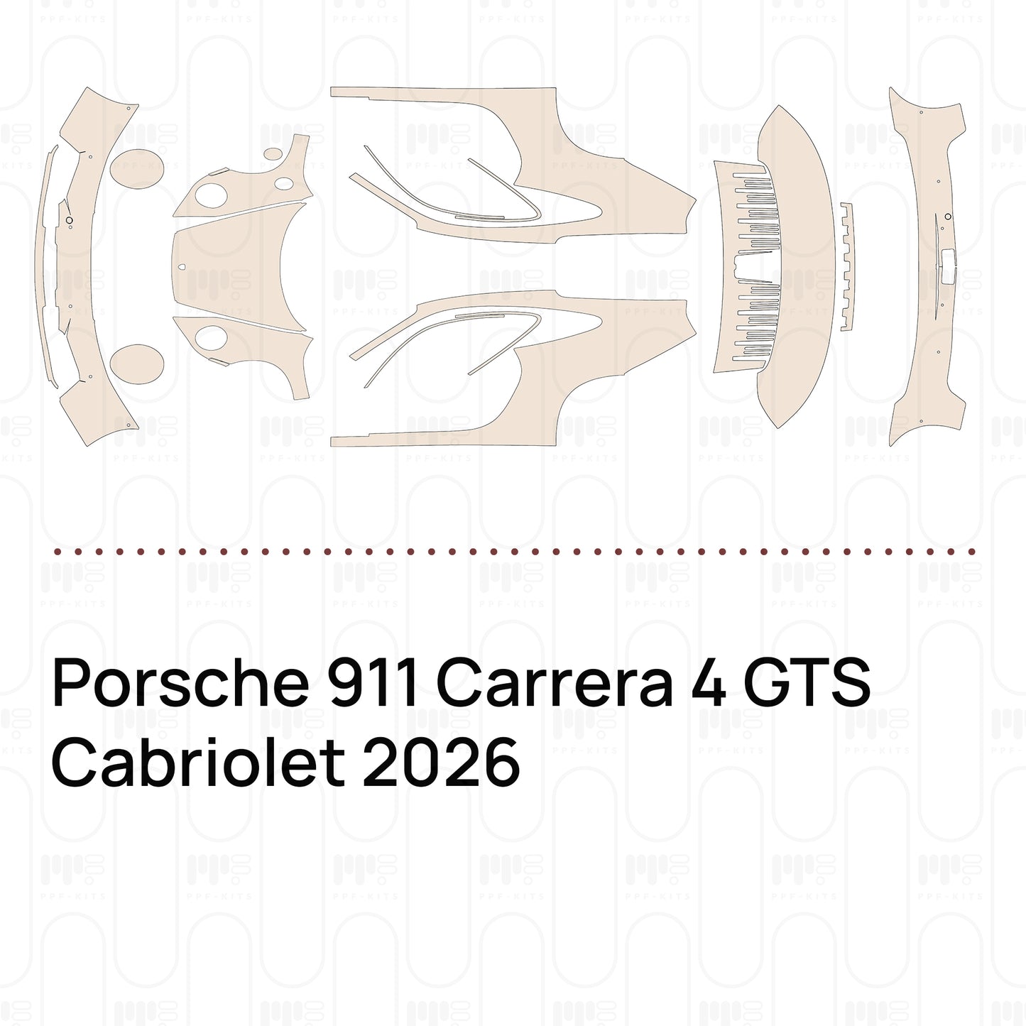 Pre-Cut PPF Porsche 911 Carrera 4 GTS Cabriolet 2026