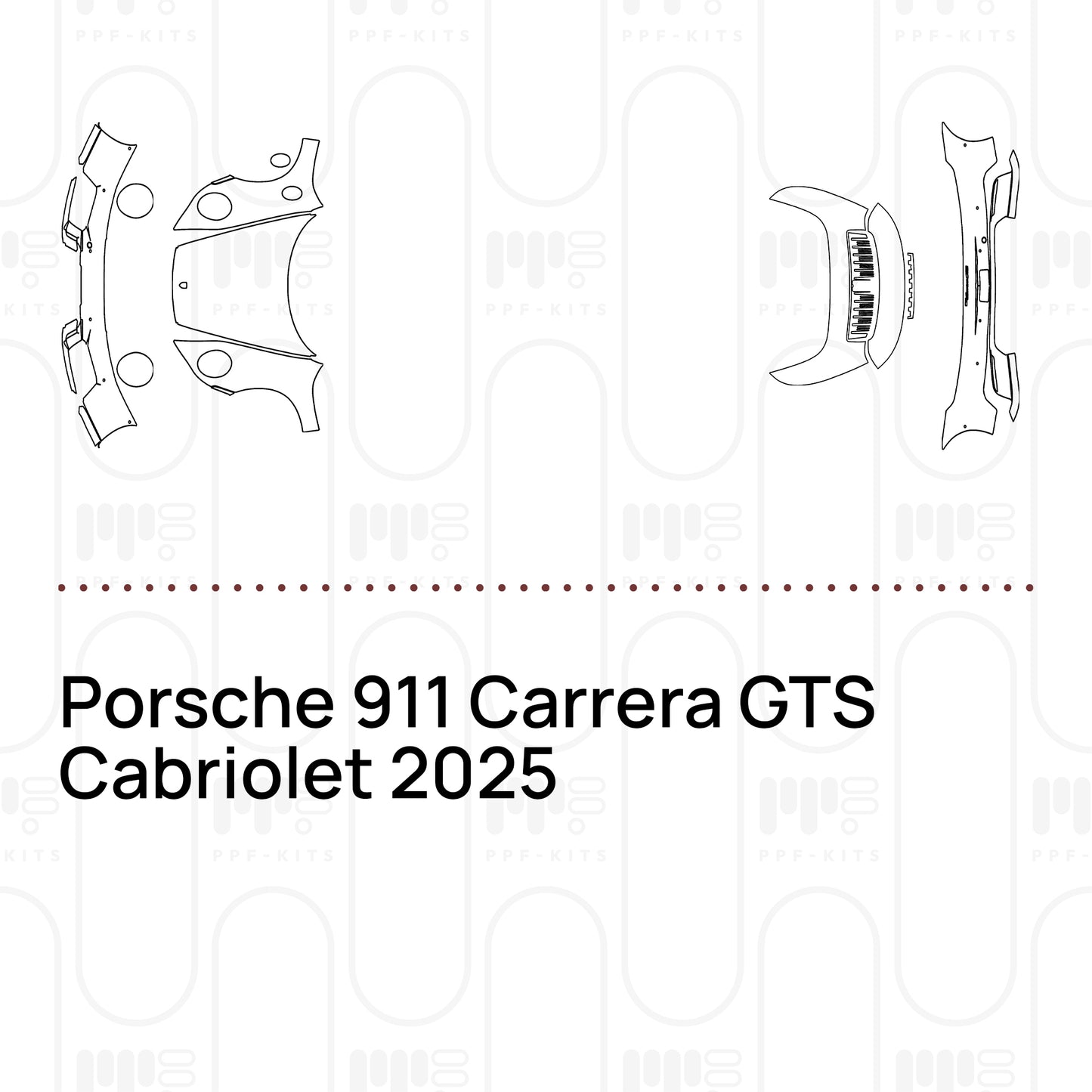 Pre-Cut PPF Porsche 911 Carrera GTS Cabriolet 2025