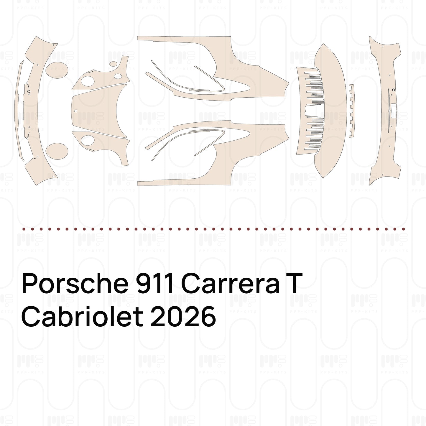 Pre-Cut PPF Porsche 911 Carrera T Cabriolet 2026