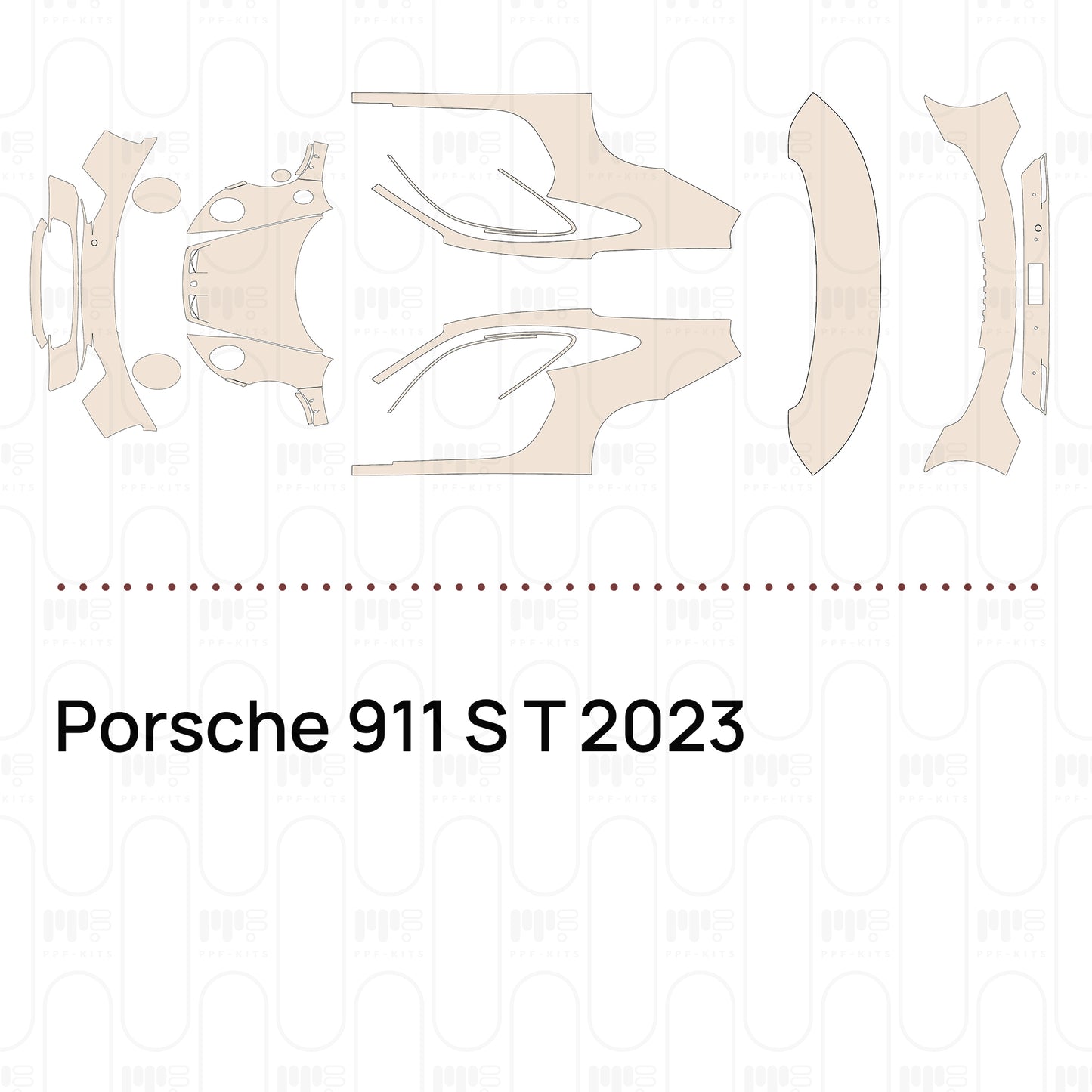 Pre-Cut PPF Porsche 911 S T 2023