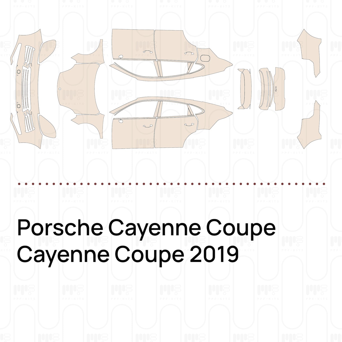 Pre-Cut PPF Porsche Cayenne Coupe Cayenne Coupe 2019