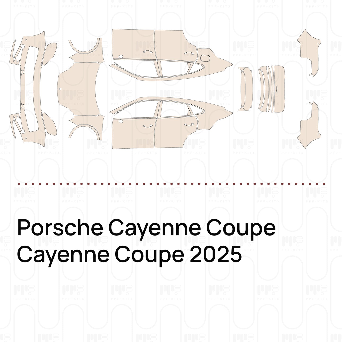 Pre-Cut PPF Porsche Cayenne Coupe Cayenne Coupe 2025