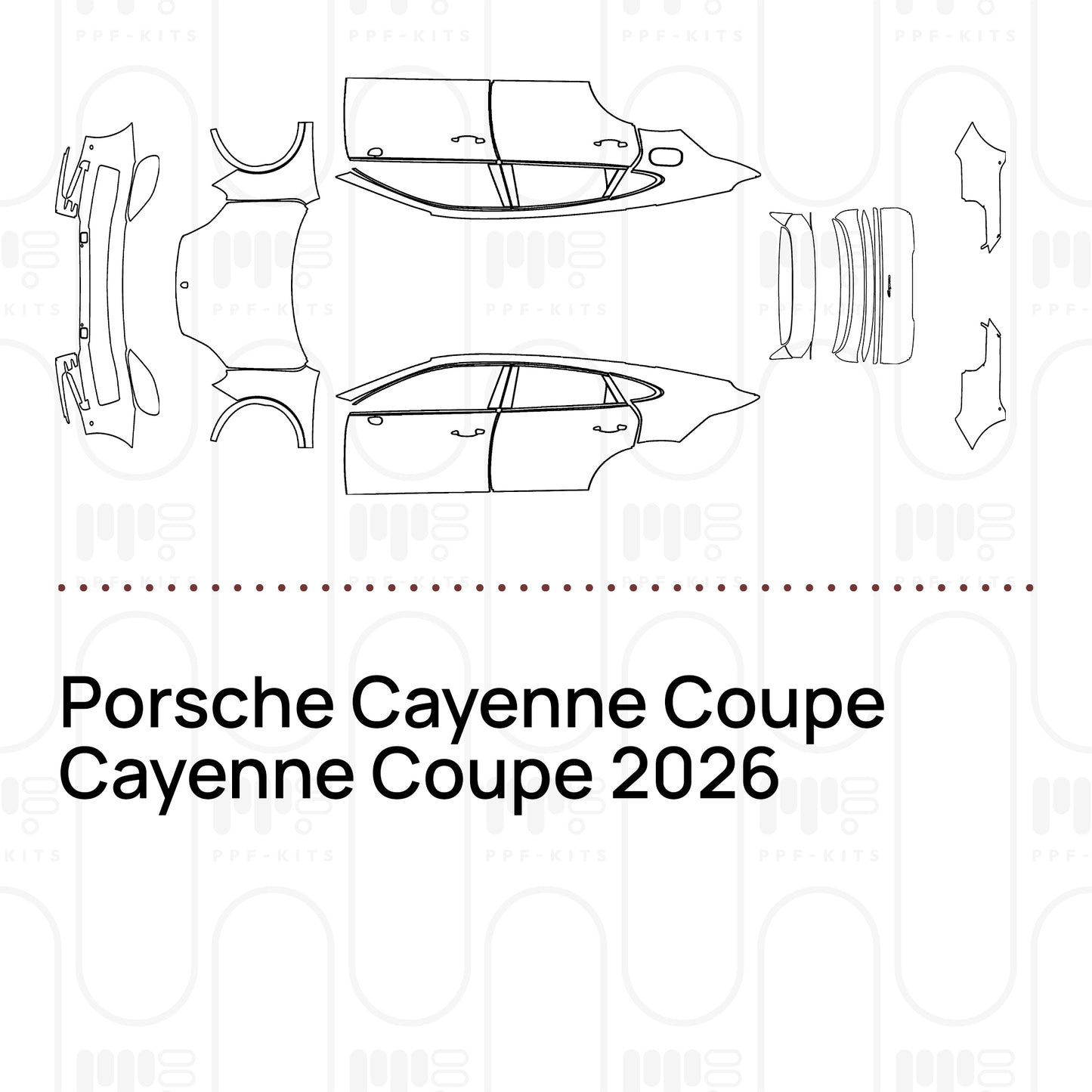 Pre-Cut PPF Porsche Cayenne Coupe Cayenne Coupe 2026