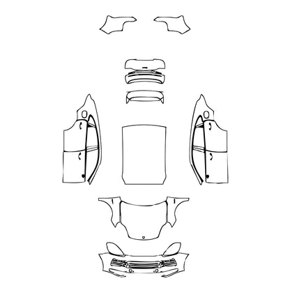 Pre-Cut PPF Porsche Cayenne Coupe Cayenne E-Hybrid Coupe 2022 - PPF-Kits