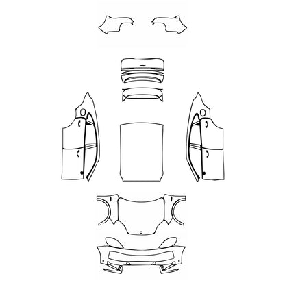 Pre-Cut PPF Porsche Cayenne Coupe Cayenne E-Hybrid Coupe 2024 - PPF-Kits