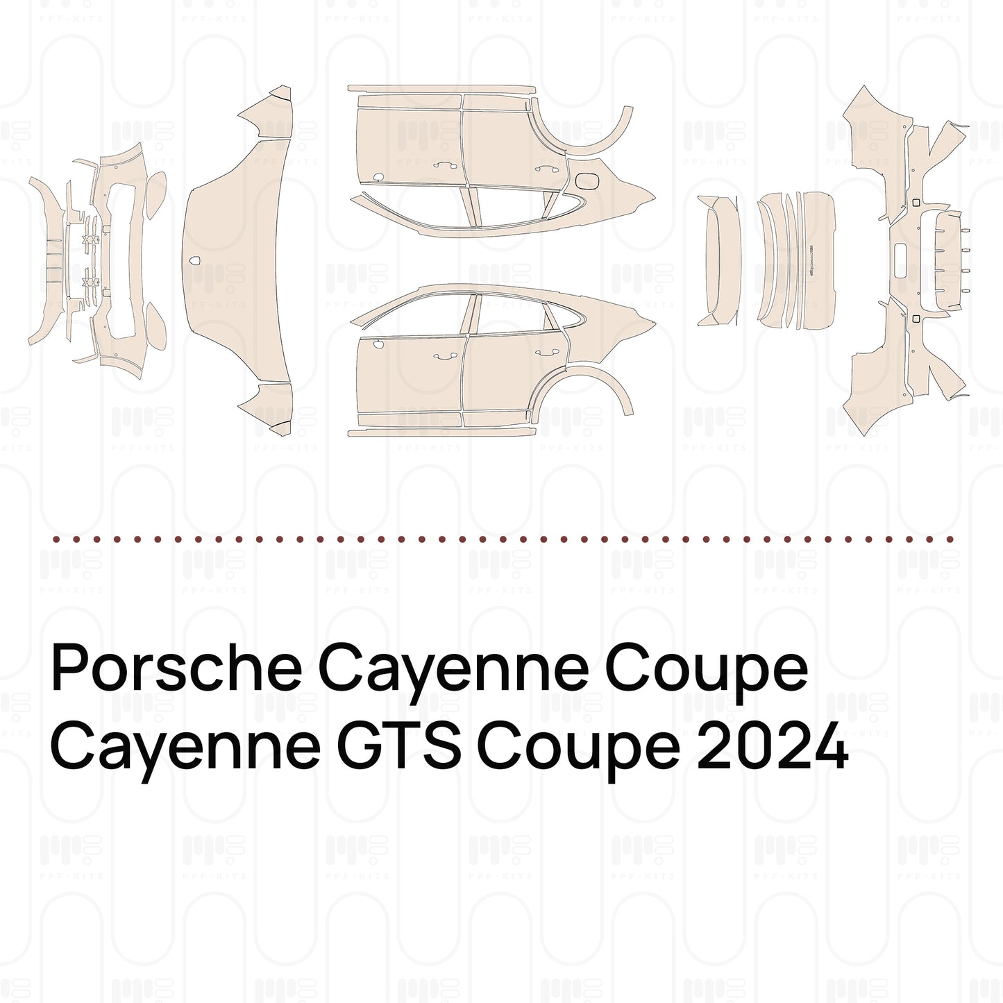 Pre-Cut PPF Porsche Cayenne Coupe Cayenne GTS Coupe 2024