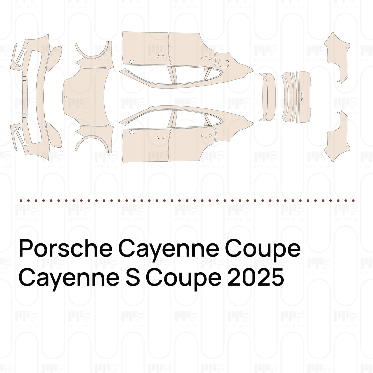 PPF precortado Porsche Cayenne Coupe Cayenne S Coupe 2025