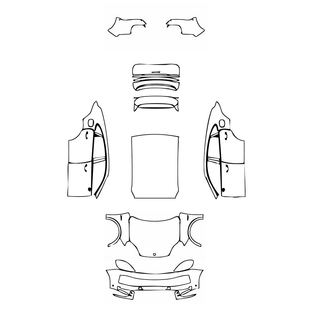 Pre-Cut PPF Porsche Cayenne Coupe Cayenne S E-Hybrid Coupe 2025 - PPF-Kits