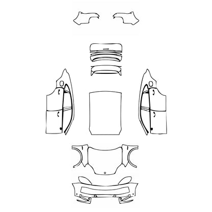 Pre-Cut PPF Porsche Cayenne Coupe Cayenne S E-Hybrid Coupe 2025 - PPF-Kits