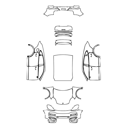 Pre-Cut PPF Porsche Cayenne Coupe Cayenne Turbo Coupe 2020 - PPF-Kits