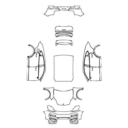 Pre-Cut PPF Porsche Cayenne Coupe Cayenne Turbo Coupe 2023 - PPF-Kits