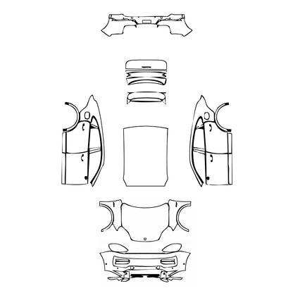 Pre-Cut PPF Porsche Cayenne Coupe Cayenne Turbo E-Hybrid Coupe 2024 - PPF-Kits