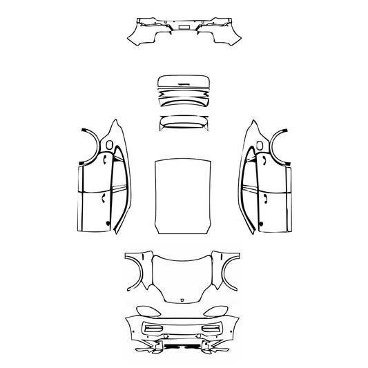 Pre-Cut PPF Porsche Cayenne Coupe Cayenne Turbo E-Hybrid Coupe 2024 - PPF-Kits